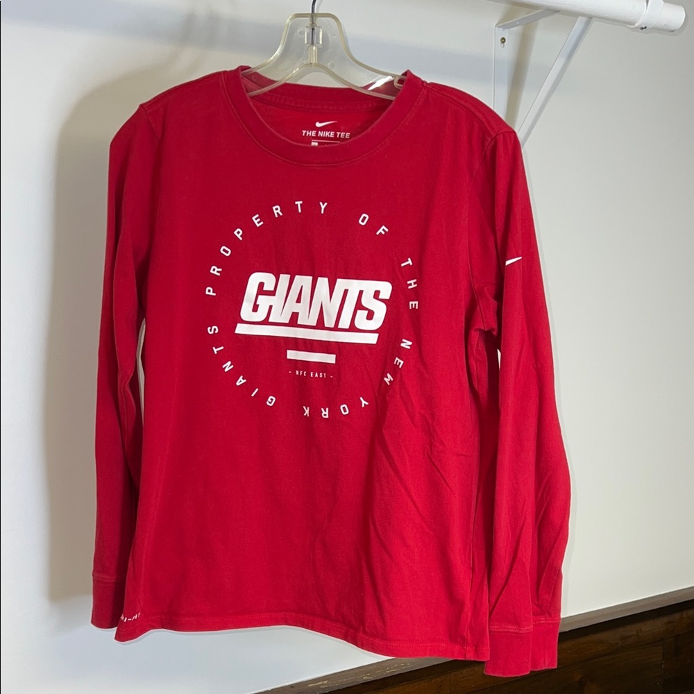 Nike Dri-Fit NFL Red Giants‎ Long Sleeve Tee- Boys L
